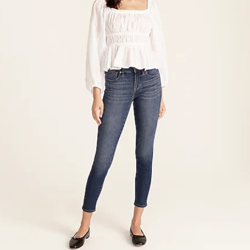 Petite 8" toothpick jean in Vista wash